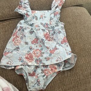 Floral Kids Dress with Ruffle Sleeves